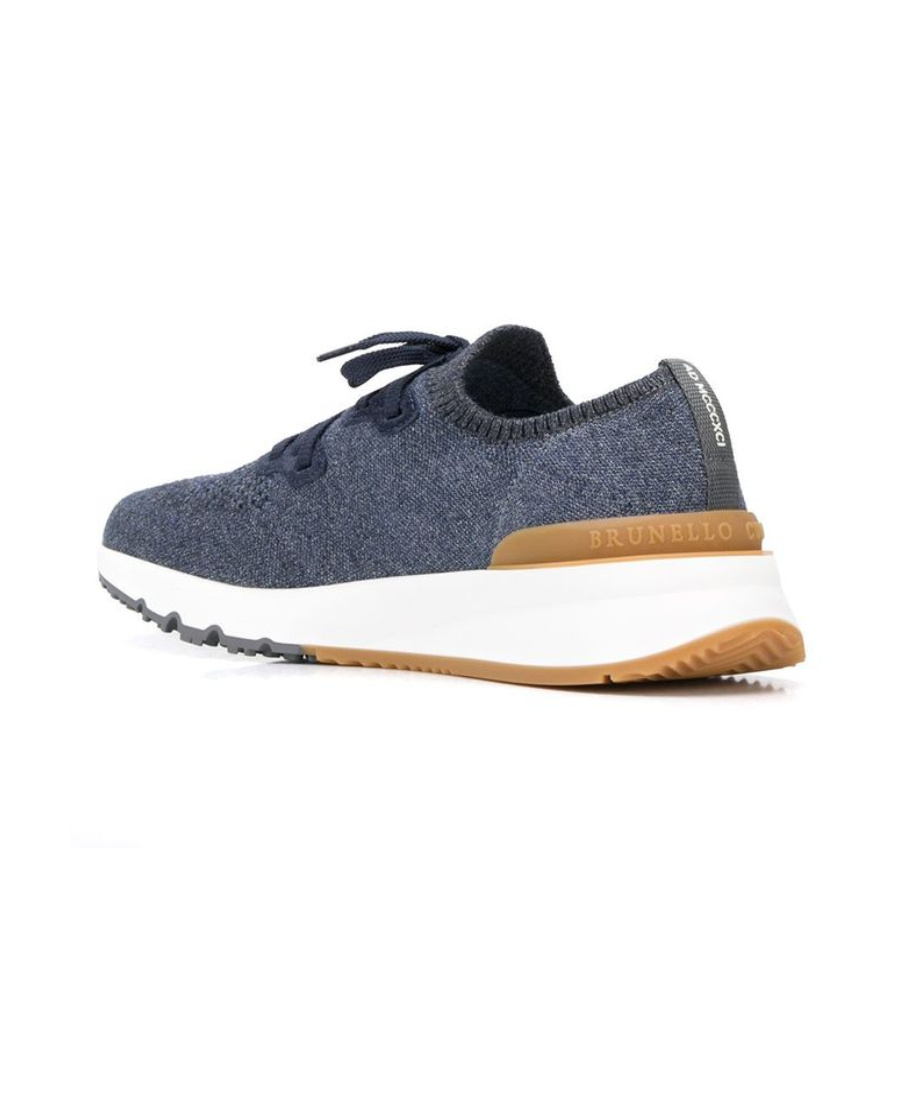 Brunello Cucinelli Platform Sneakers With Round Toe Design In Gray
