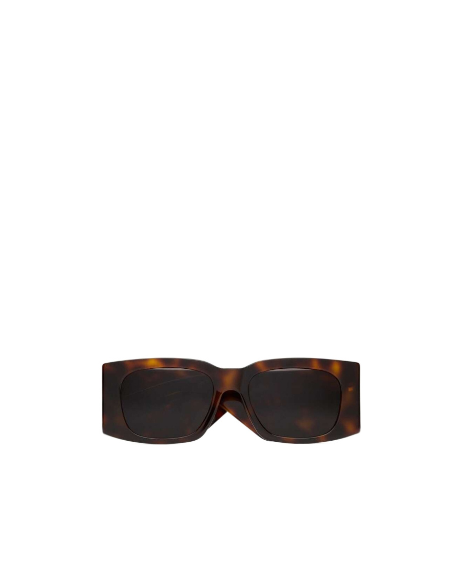 Saint Laurent Tortoiseshell Rectangle-frame Sunglasses In Black