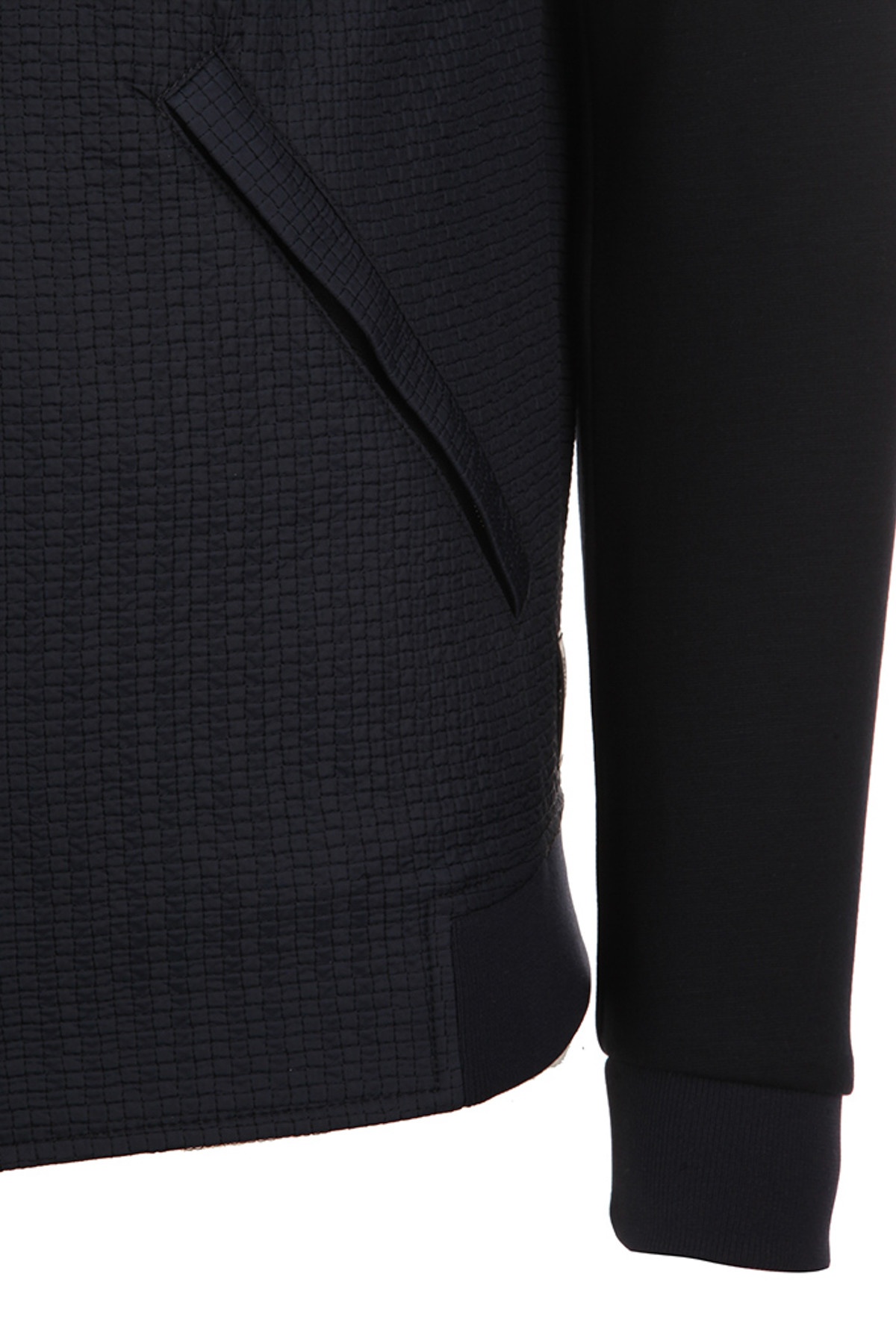 Armani Collezioni Zipper Casual Jacket In Black