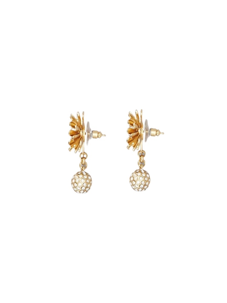 Roger Vivier Flower Earrings In Golden