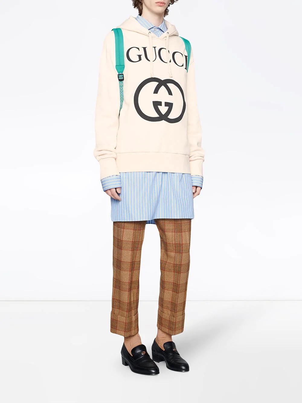 Gucci Interlocking G Hoodie In White