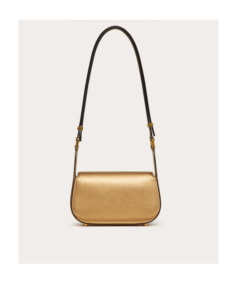Valentino Vlogo Signature Shoulder Bag In Gold