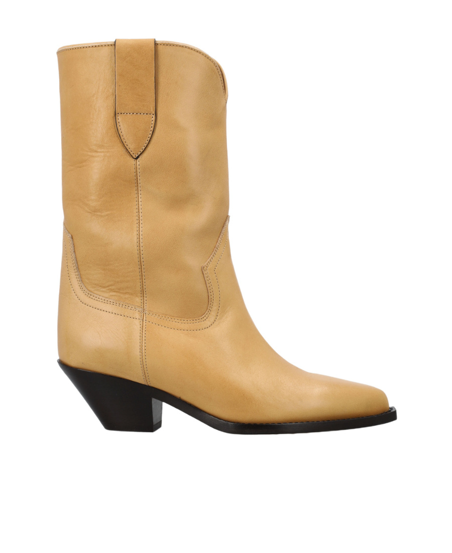 Isabel Marant Dahope Suede Cowboy Boots In Nude