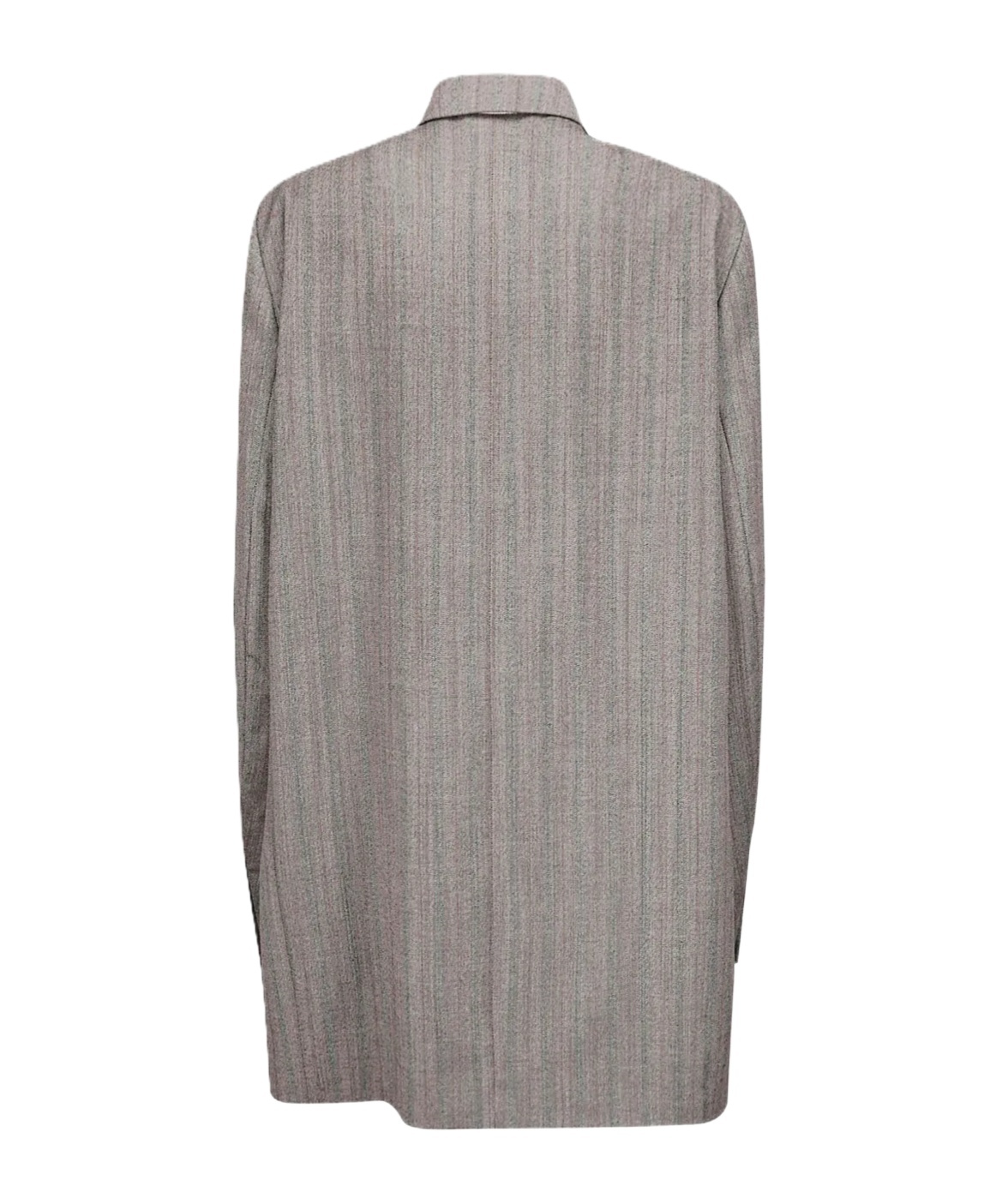 Dries Van Noten Double-breasted Wool Jacket With Tailored Cut And Lace-up Details In Gray