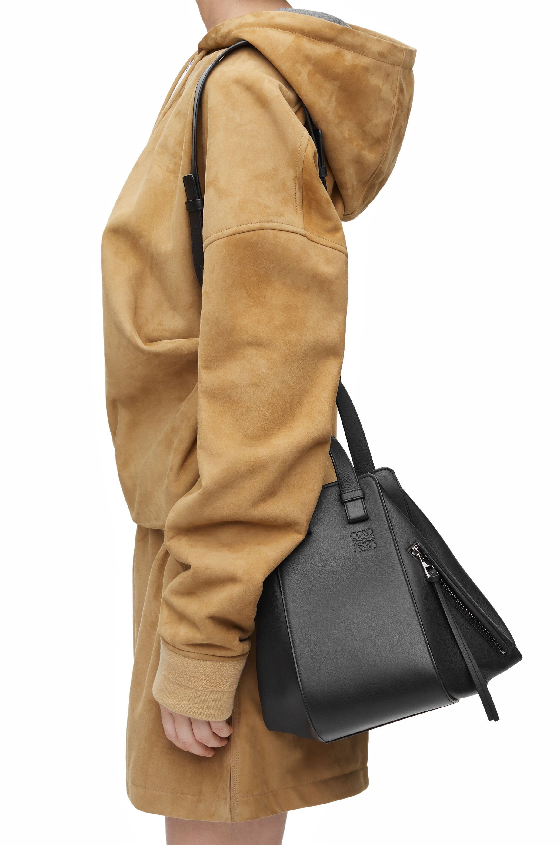 Loewe Small Cubi Anagram Jacquard Canvas And Leather Shoulder Bag In Black