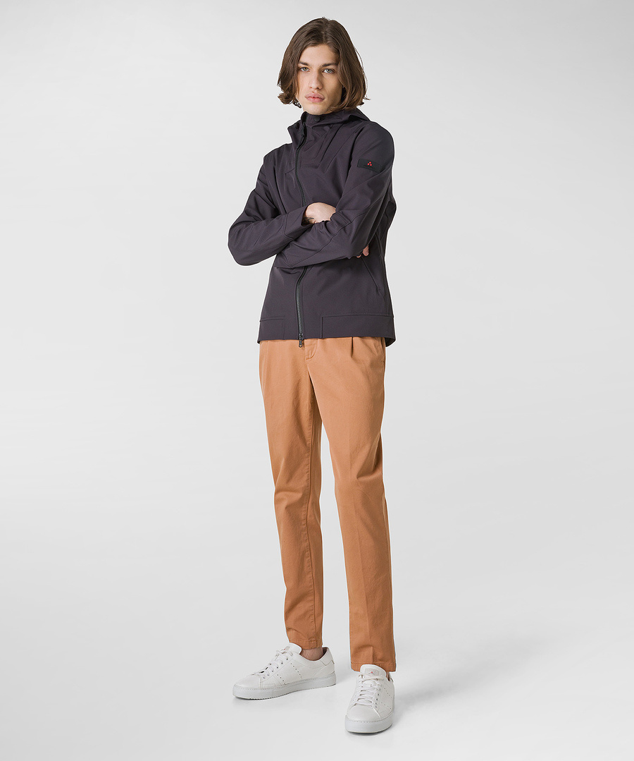 Peuterey Drawstring Zip-up Jacket In Black