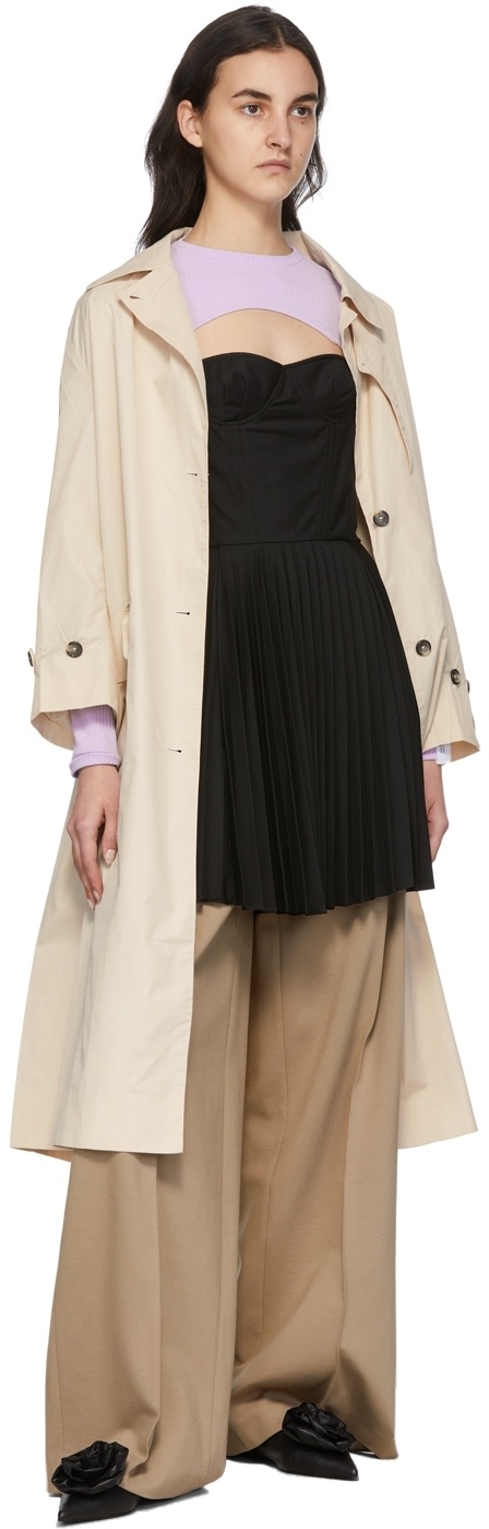 Rokh Black Strapless Dress In Black