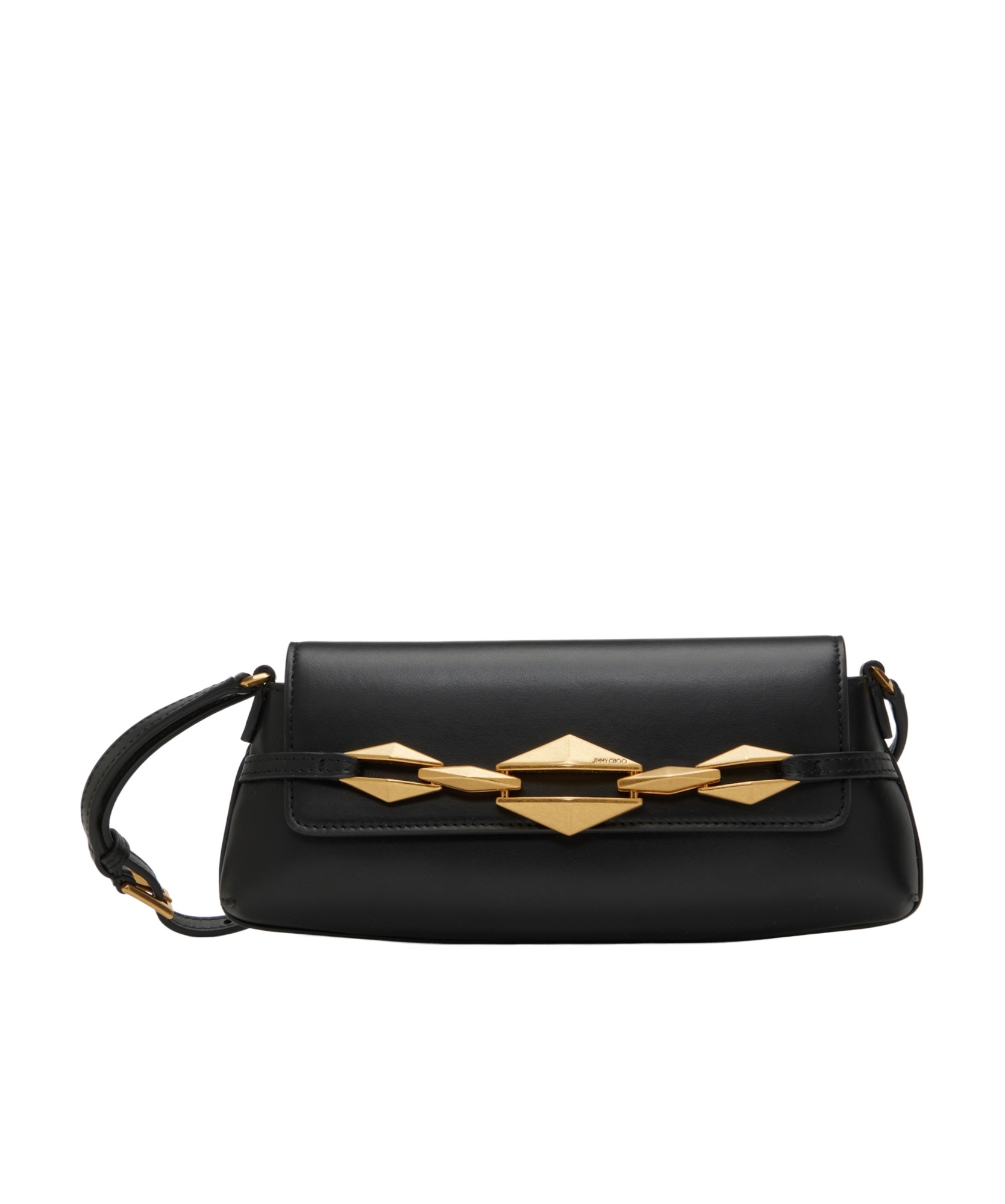 Jimmy Choo Diamond Shoulder Bag In Black