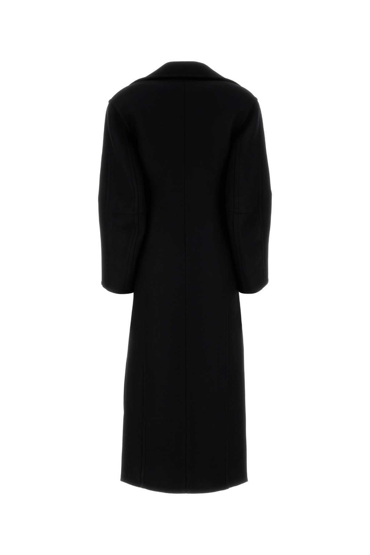 Blumarine Outwear Wool Coat 2s099b N0990 In Black