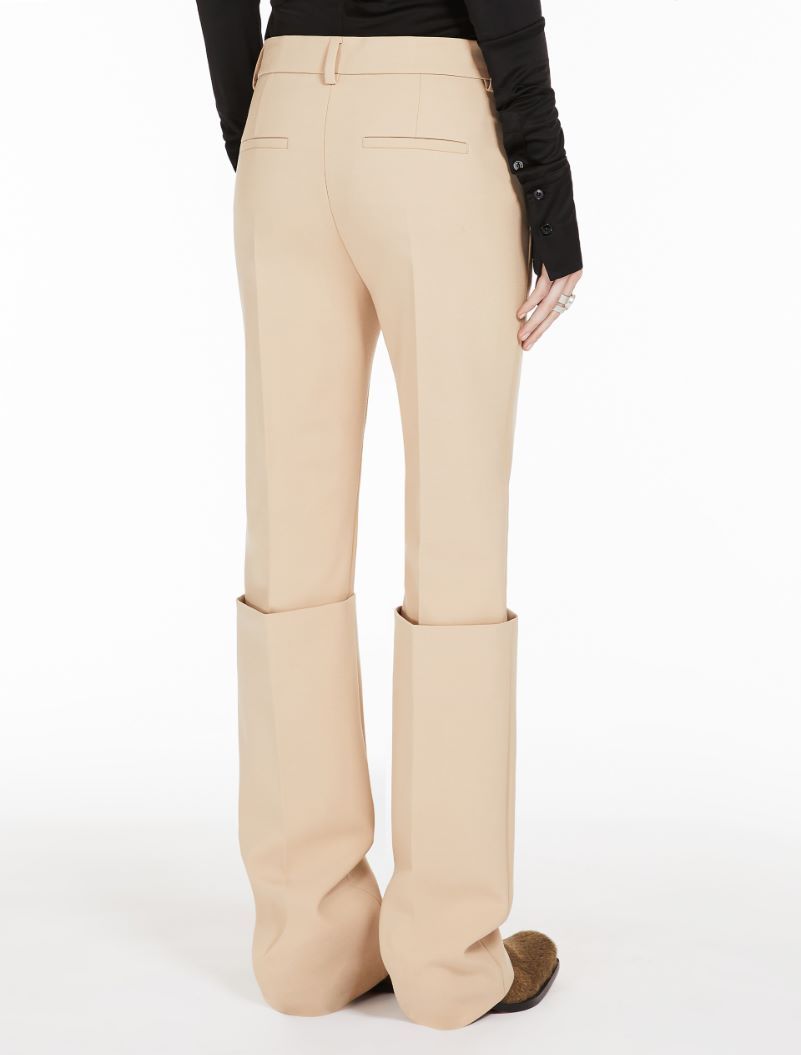 Sportmax High Waist Straight Leg Trousers In Nude