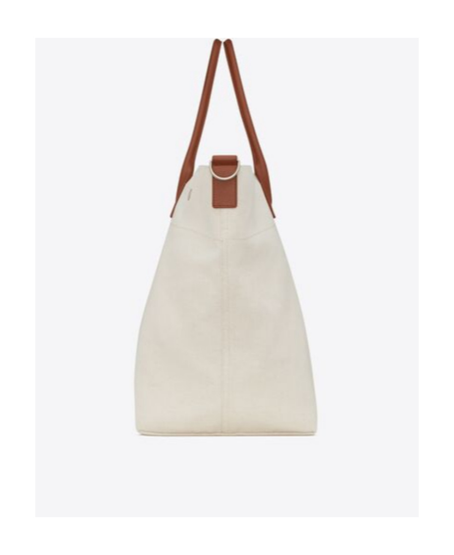 Saint Laurent Rive Gauche Maxi Tote Bag In White