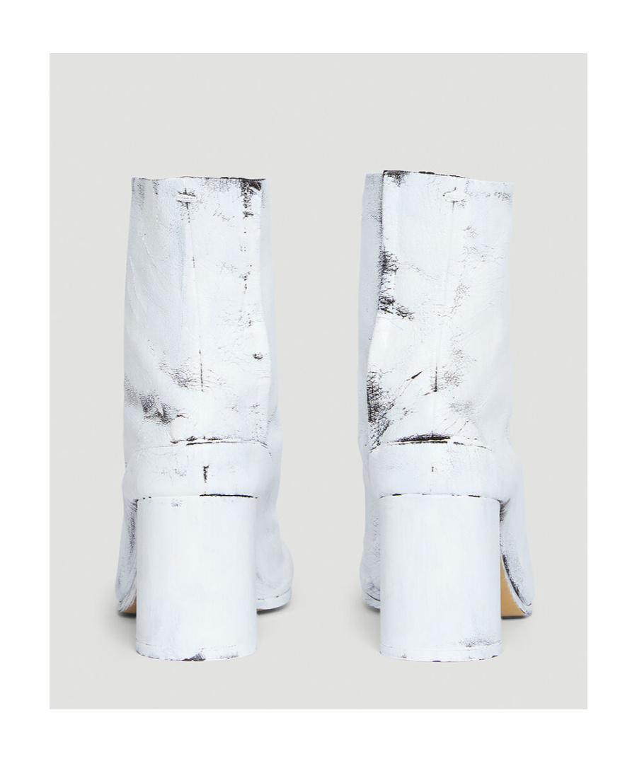 Maison Margiela Women Tabi Painted Boots In White