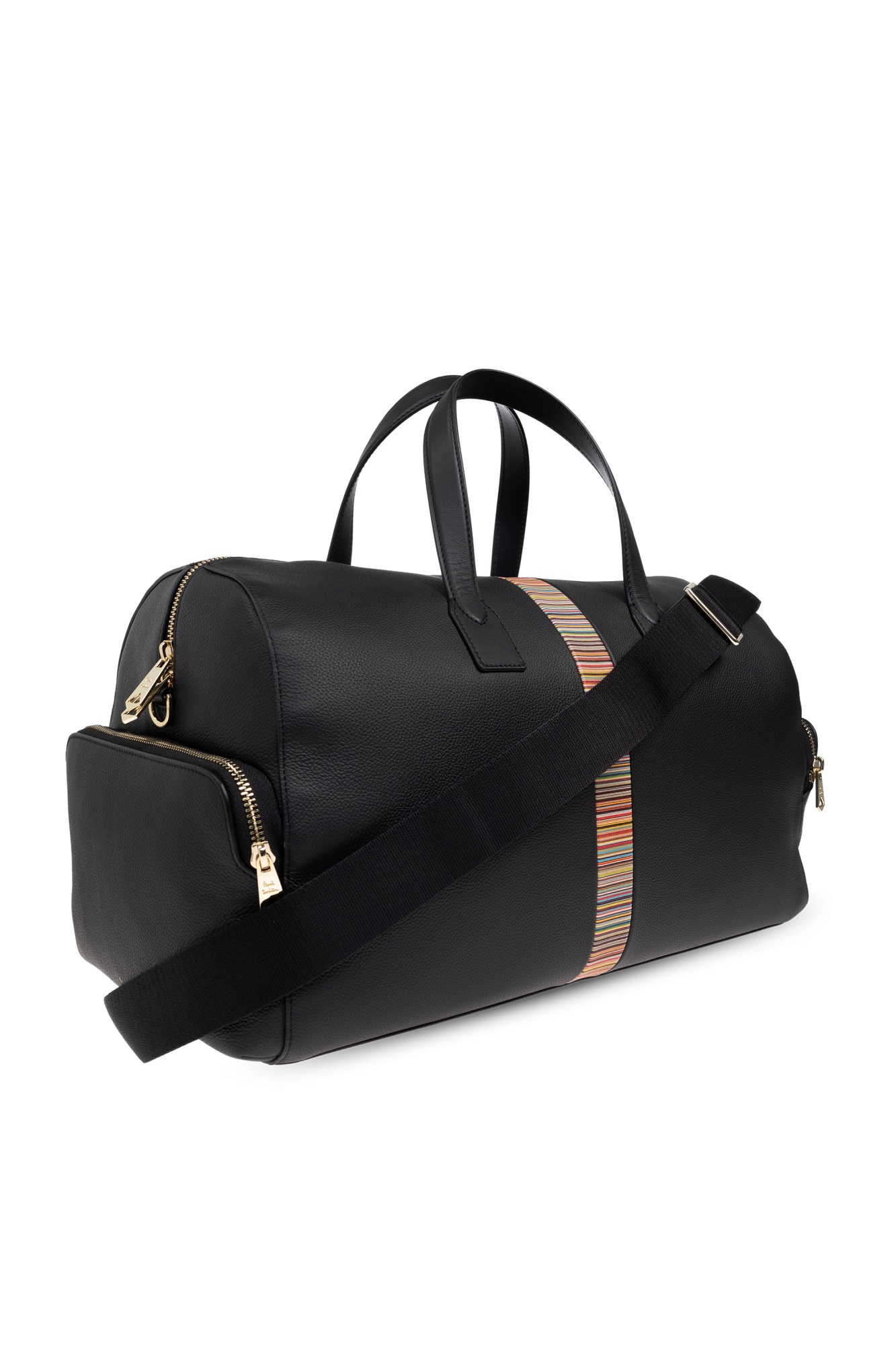 Paul Smith Black Signature Stripe Duffle Bag