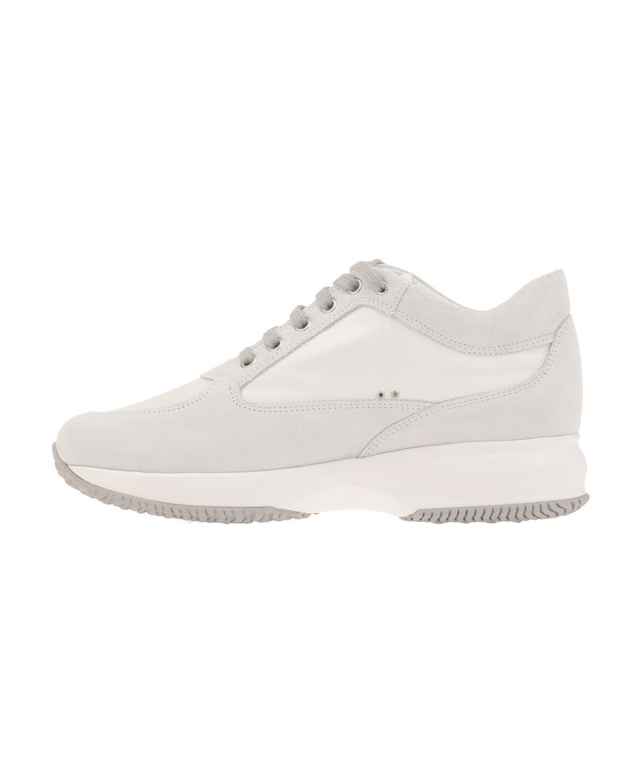 Hogan Studded Logo Lace Up Trainers In White