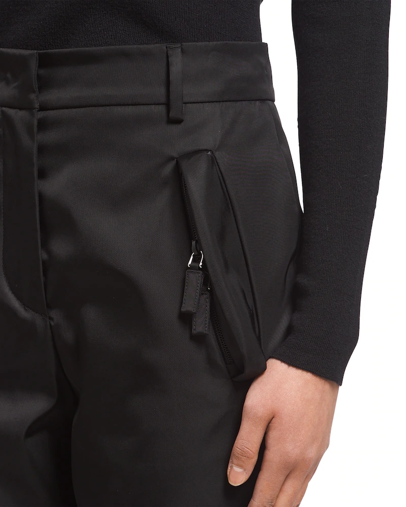 Prada Re-nylon Convertible Pants In Black