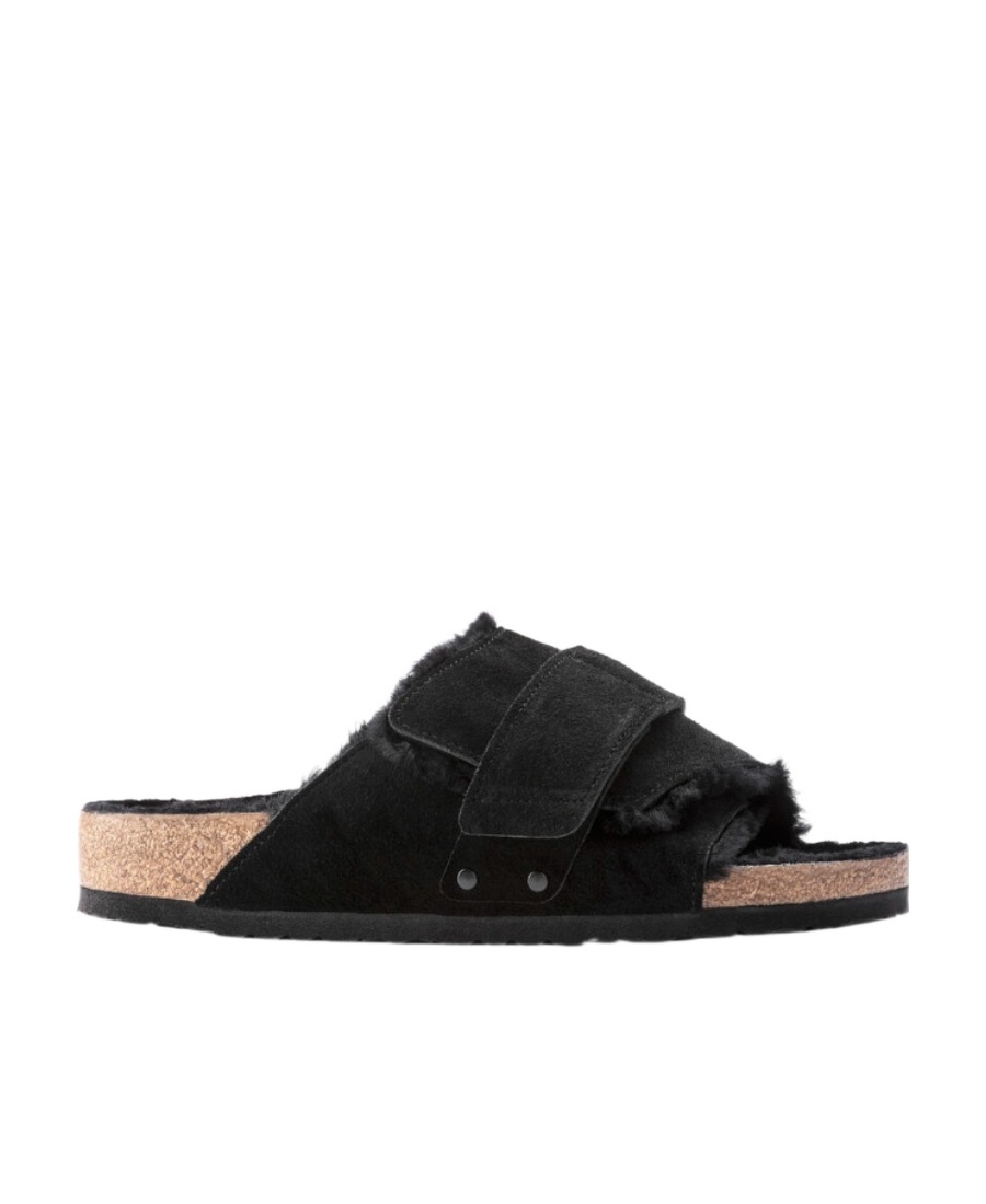 Birkenstock Men's Uji Nubuck Suede Leather Sandals From Finish Line In Black