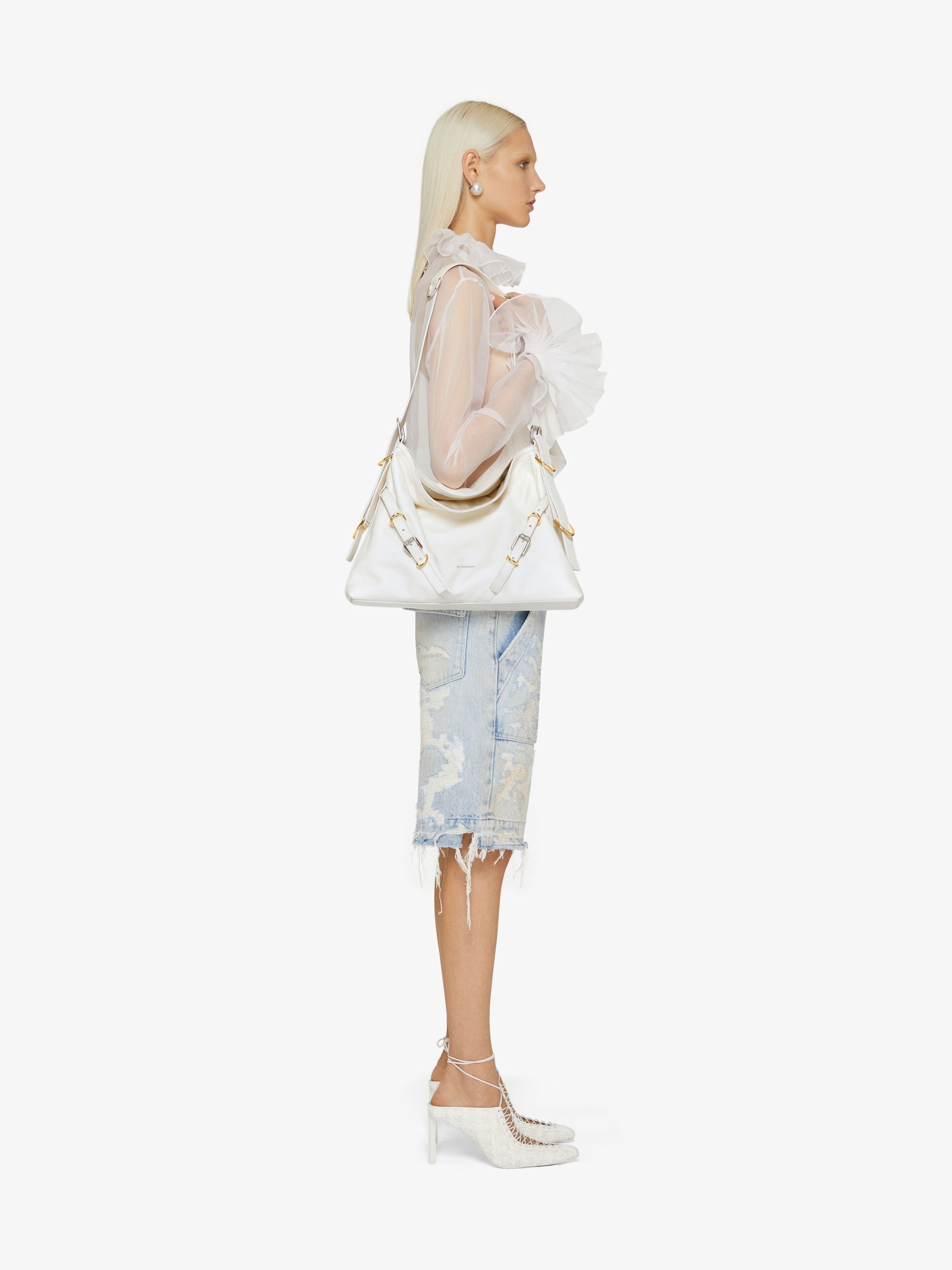 Givenchy Voyou Medium Bag In White