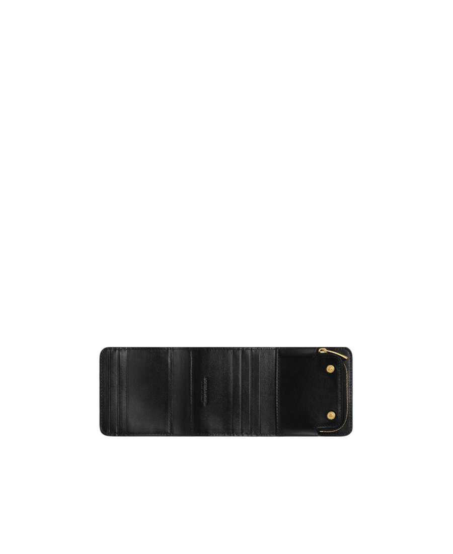 Bottega Veneta Intrecciato Trifold Wallet In Black