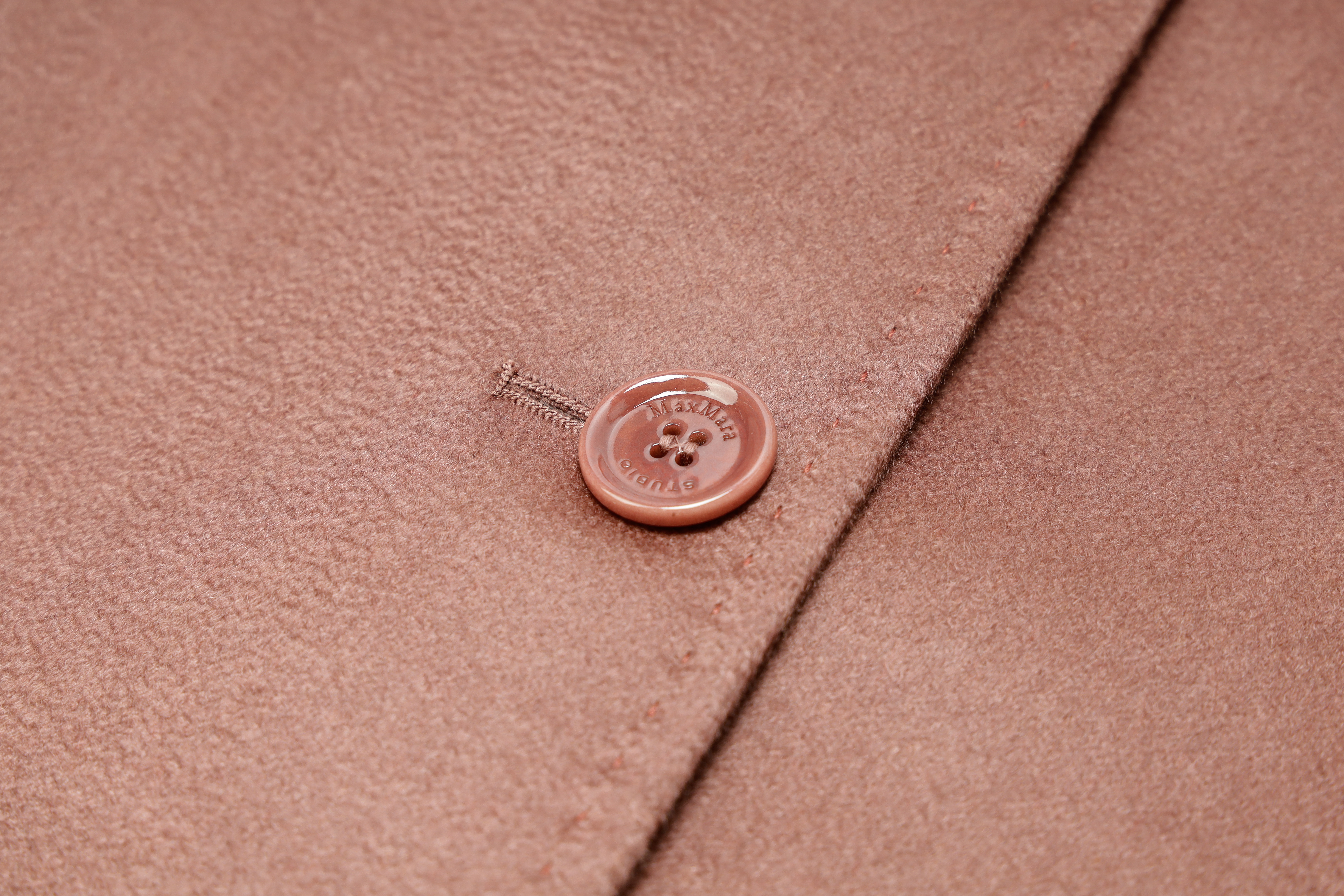 Max Mara Lapel Coat In Brown