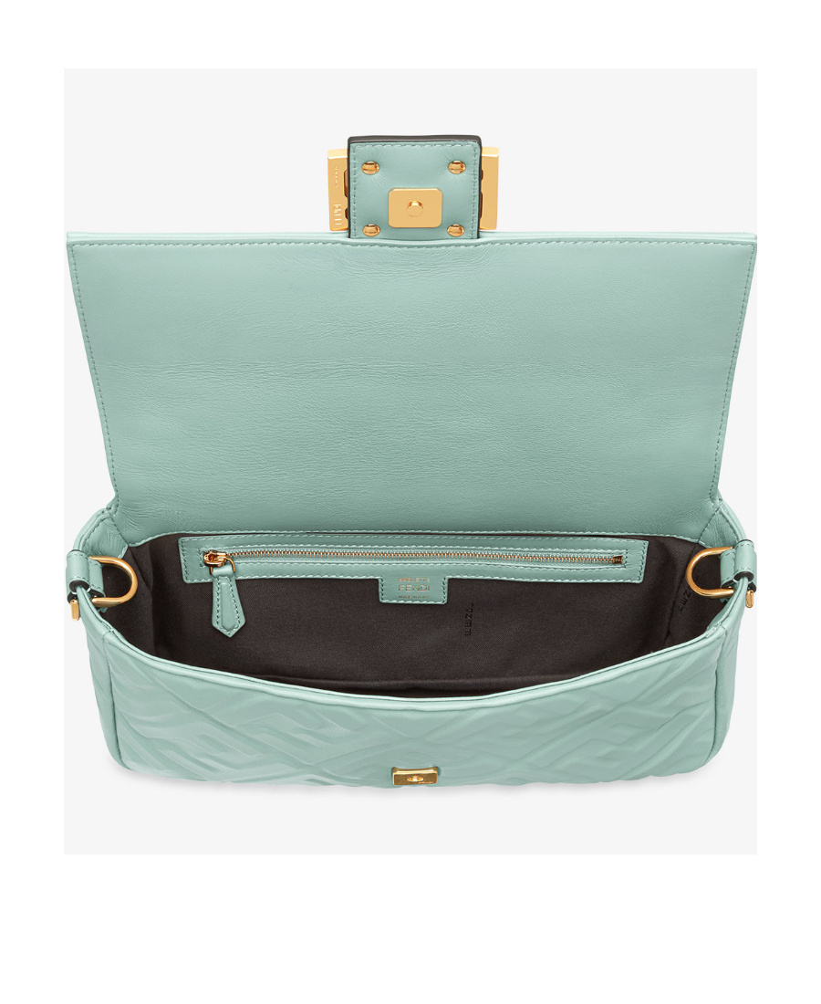 Shop Fendi Mint Green Nappa Leather Bag