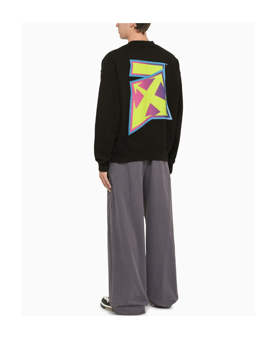 Off-white Arrows Print Crew Neck Sweatshirt In Black