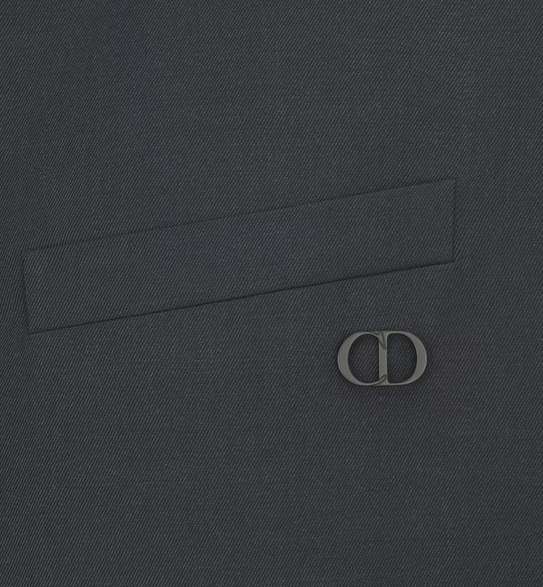 Dior Zipper Wool Blended Leisure Jacket In Black