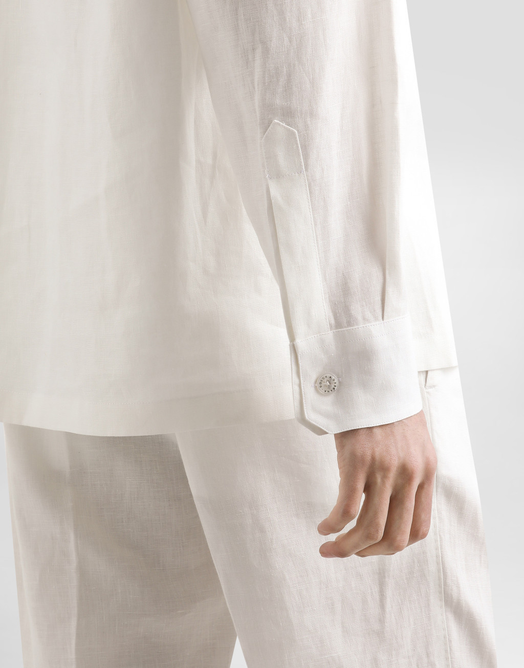 Dolce & Gabbana Linen Canvas Bowling Shirt In White