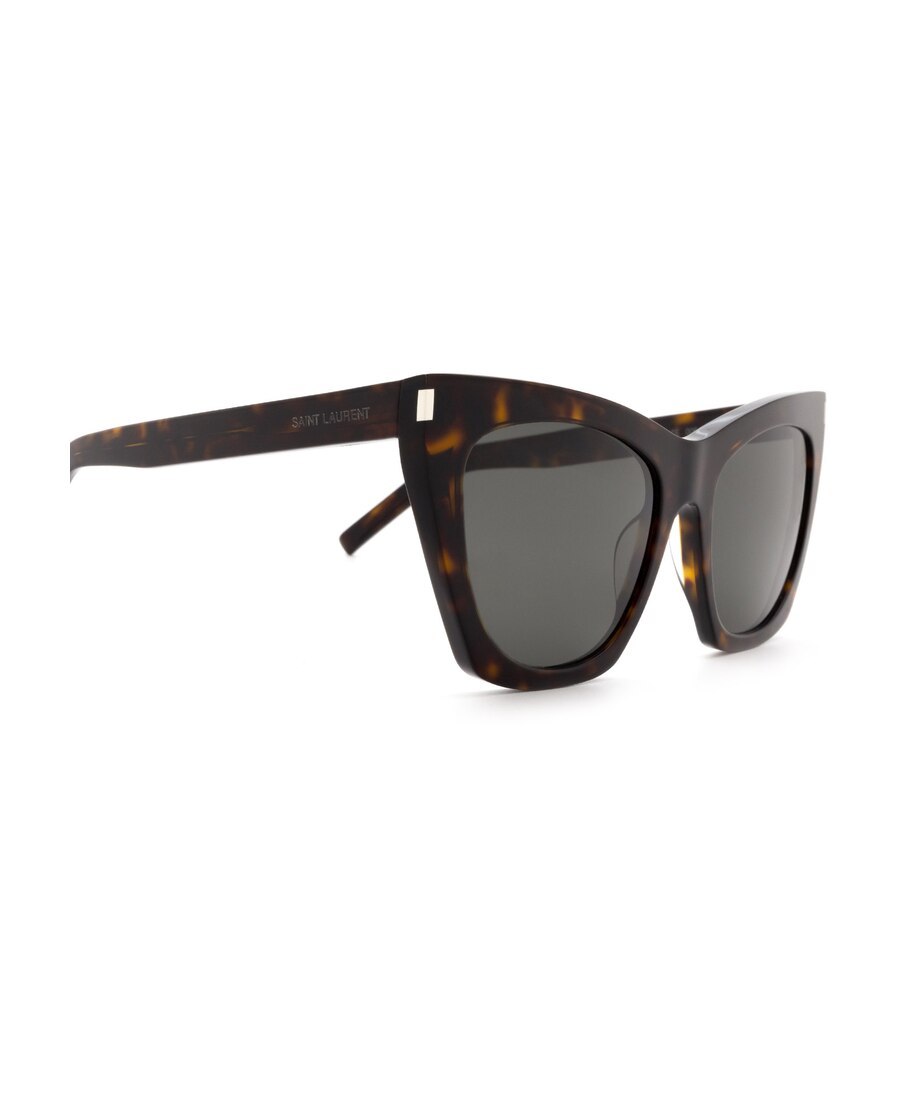 Saint Laurent Cat-eye Tortoiseshell Sunglasses In Gray