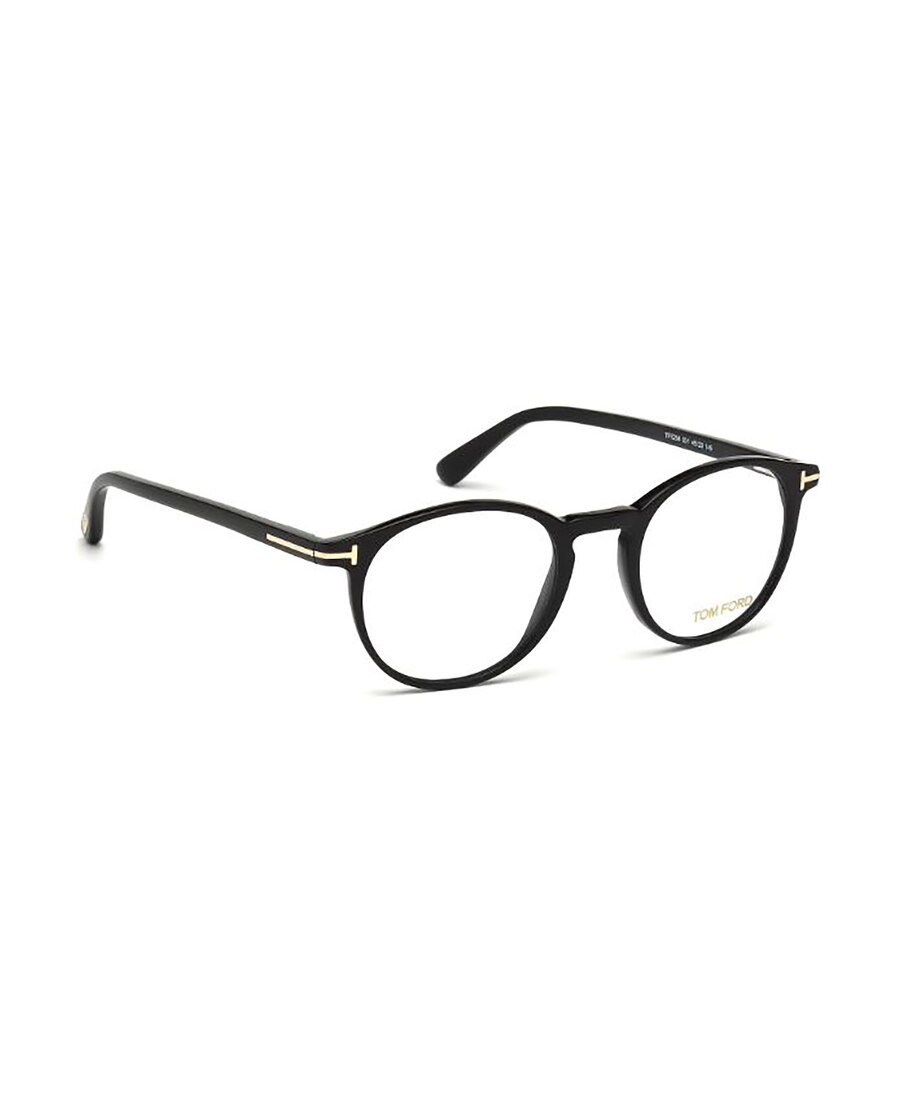 Tom Ford Round Frame Glasses In Black