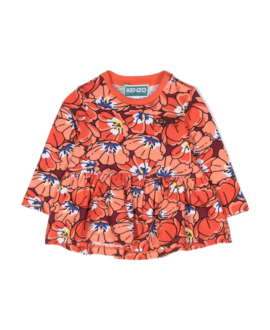 Kenzo Floral Dress In Red