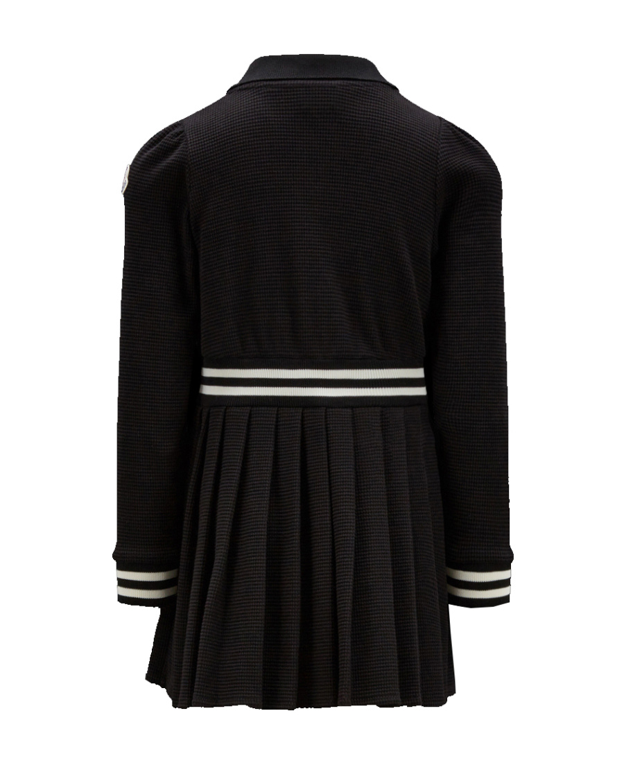 Moncler Pleated Dress Black In Black