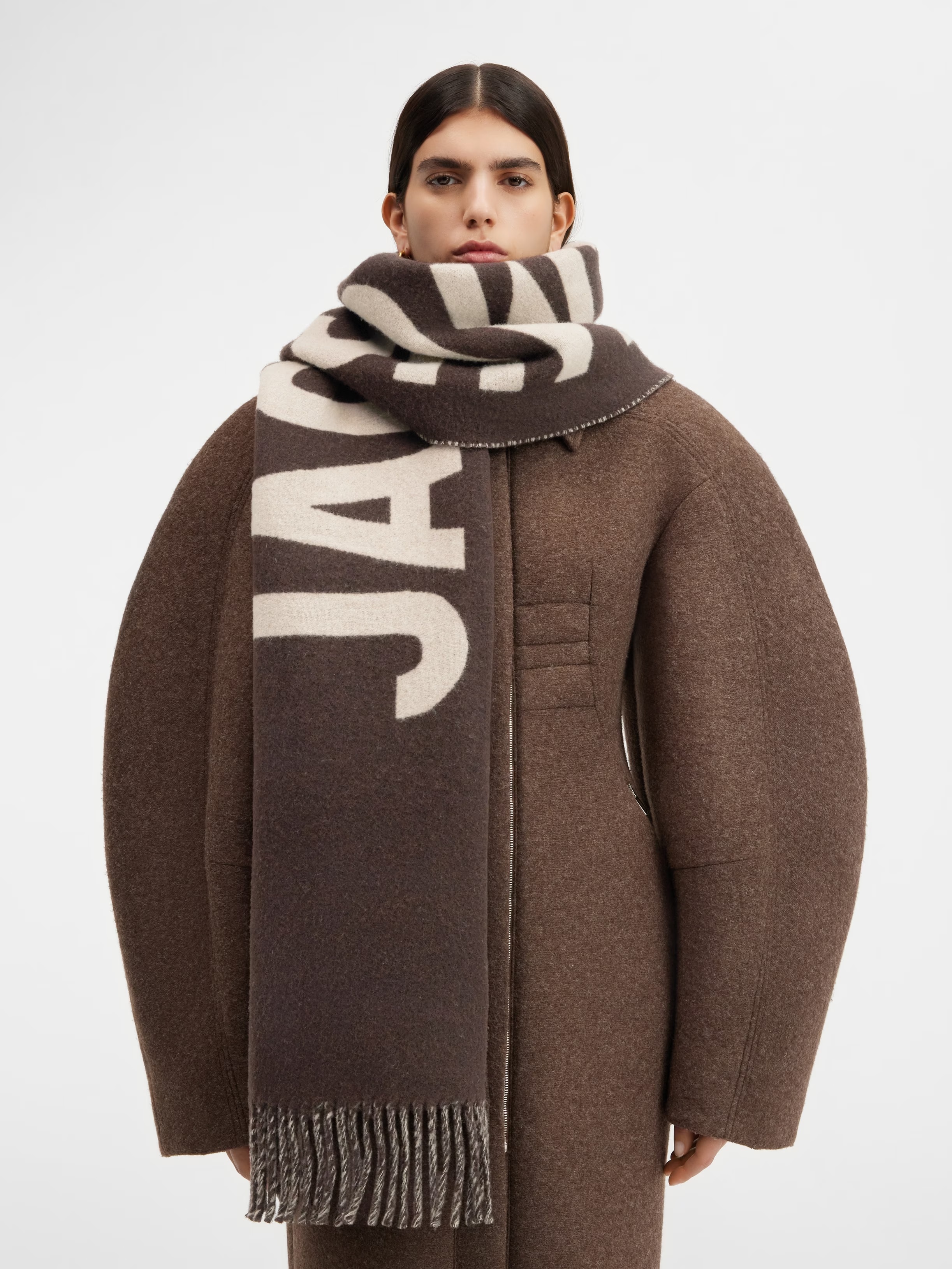Jacquemus L'écharpe Virgin-wool Scarf In Black