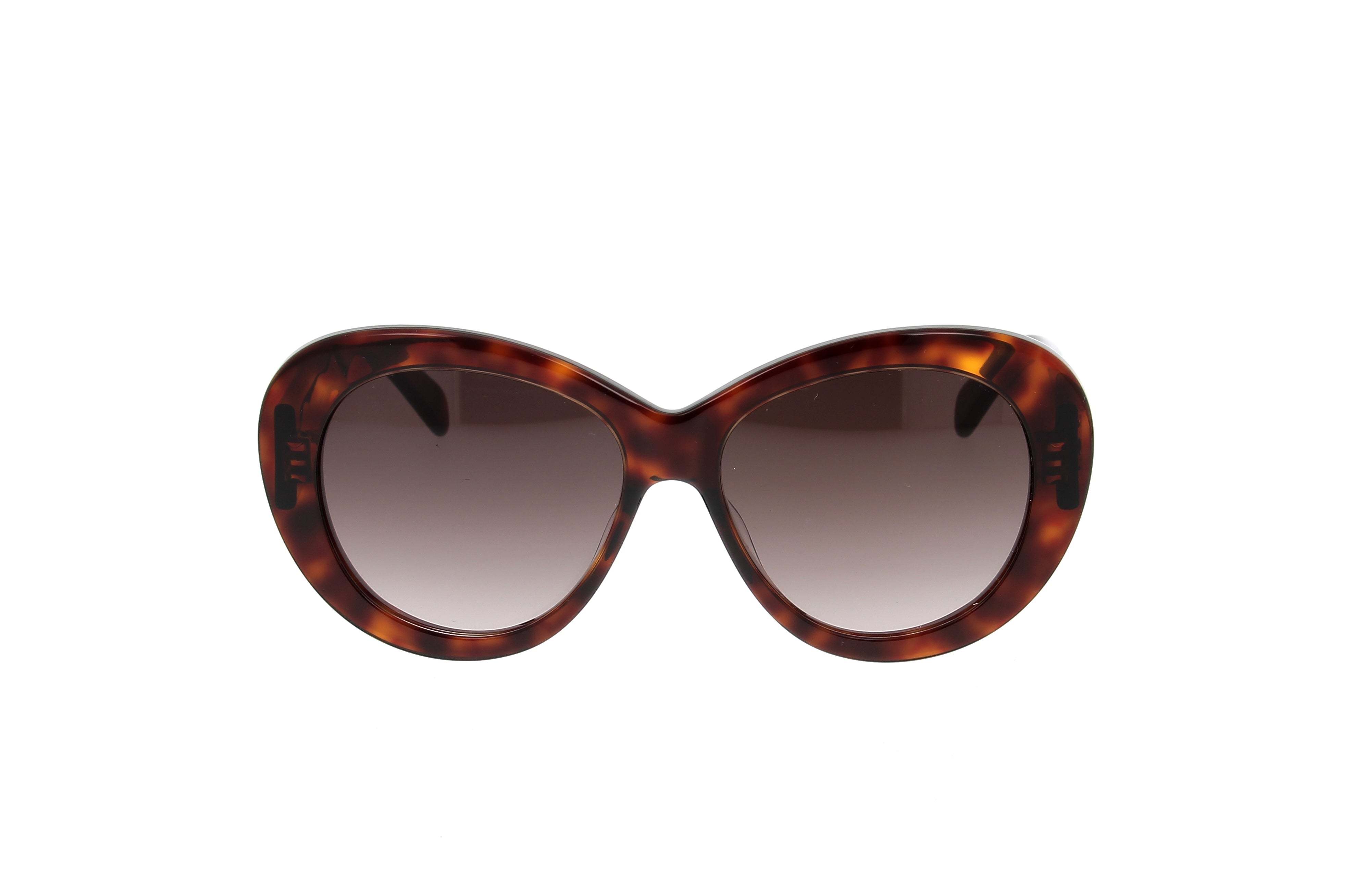Celine Triomphe Logo Oval Acetate Sunglasses In Black