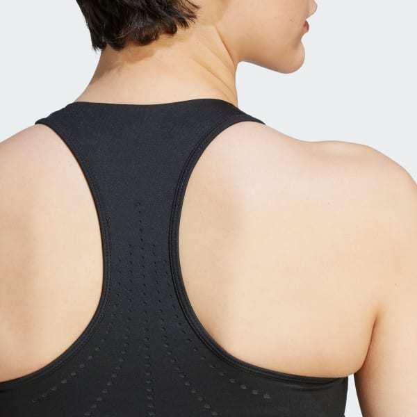 Shop Adidas By Stella Mccartney Training Logo-print Cropped Top In Black