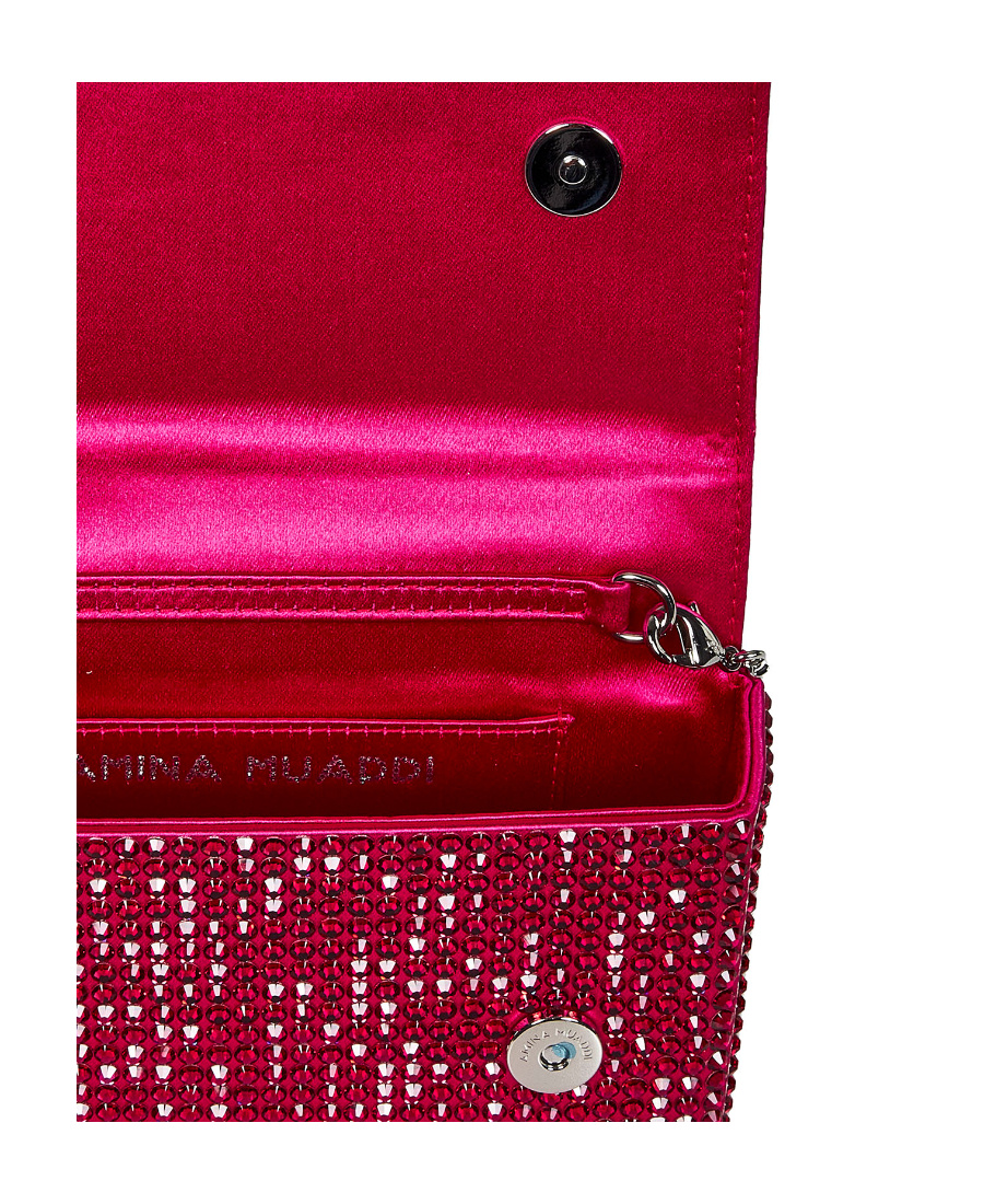 Amina Muaddi Super Amini Paloma Clutch In Red