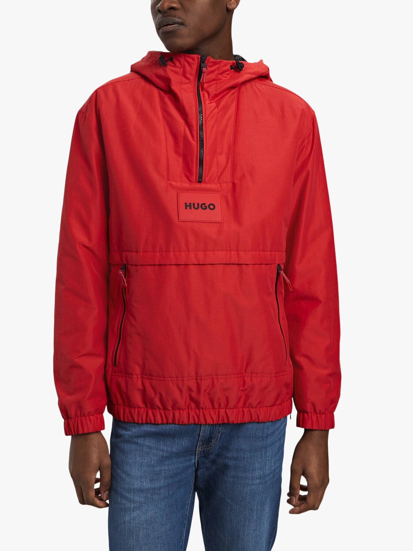 Hugo Boss Hooded Casual Jacket In Red