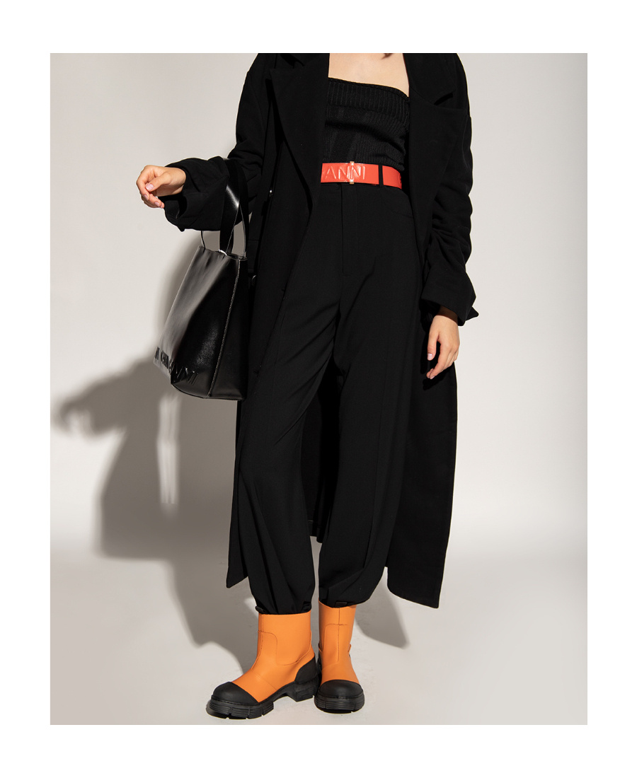 Ganni 55mm Chunky Slip-on Boots In Orange