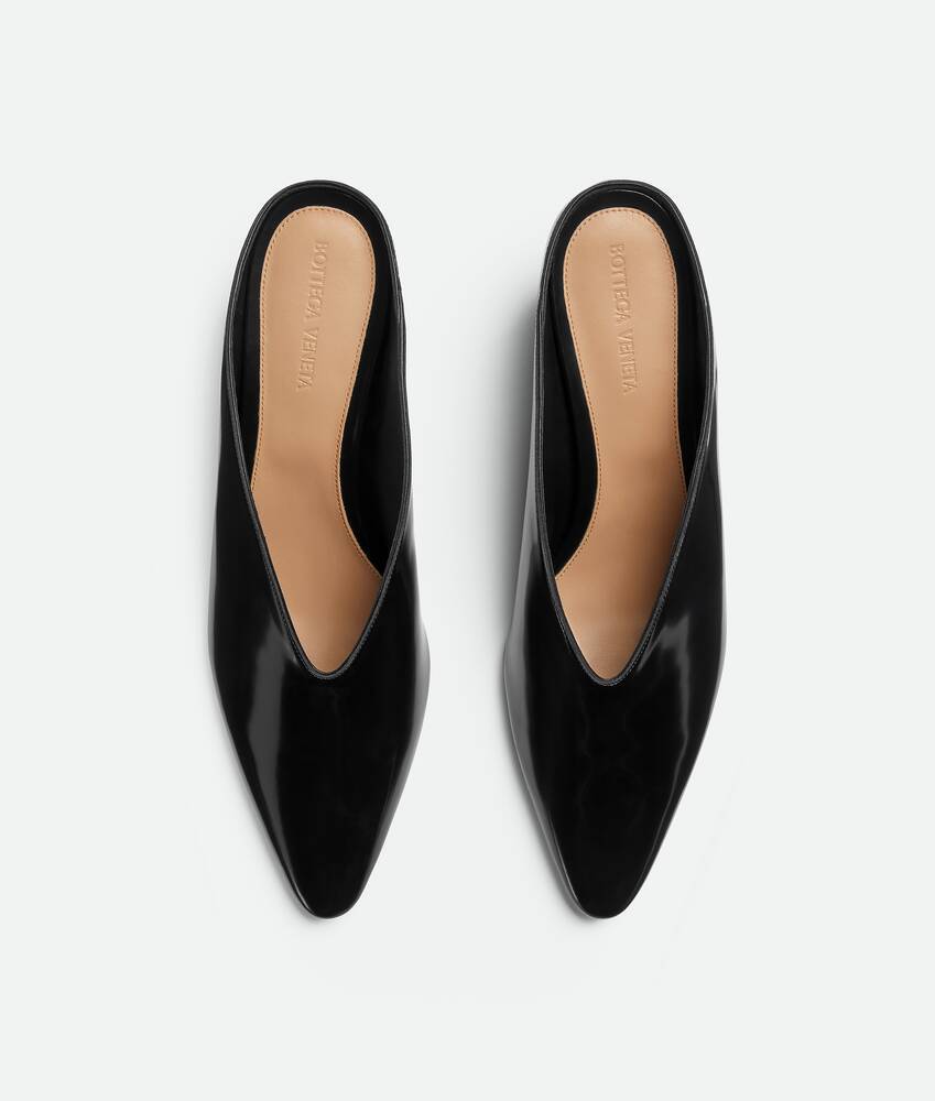 Bottega Veneta Bounty Vinyl Kitten-heel Mules In Black