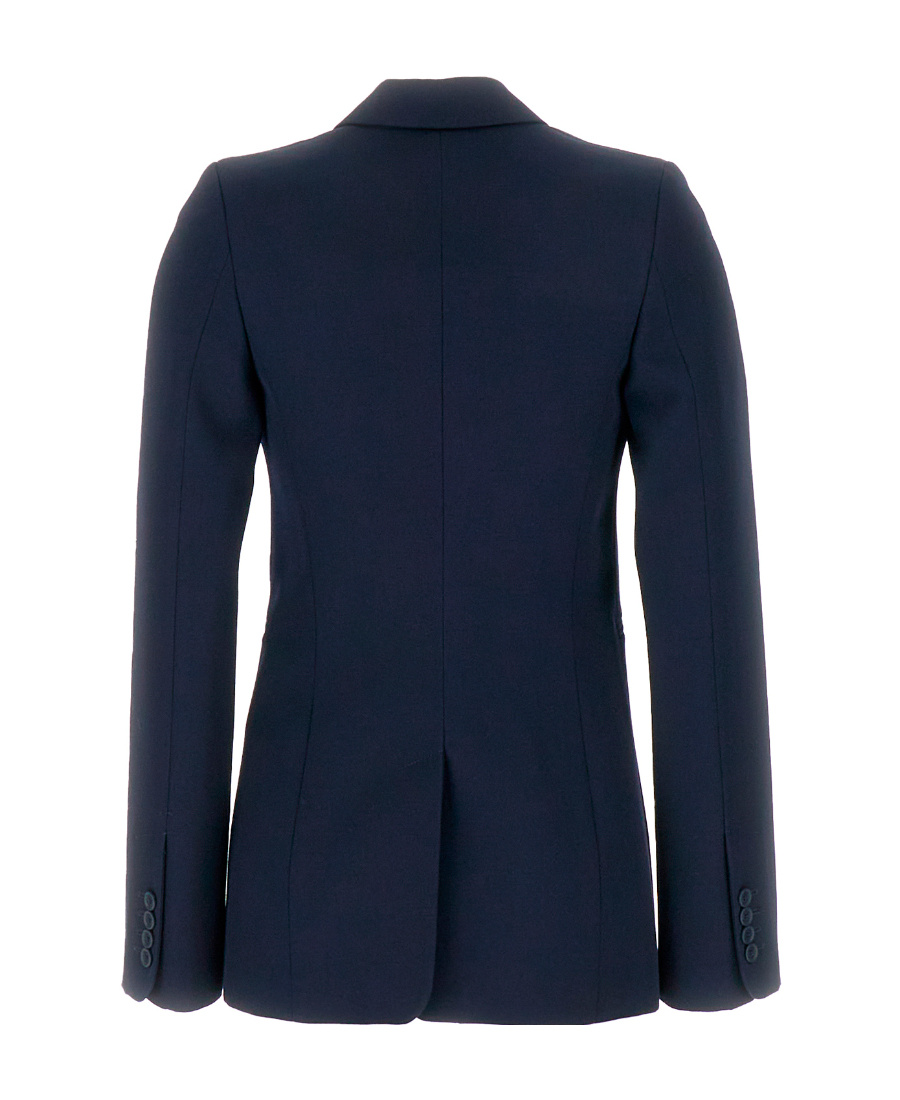 Off-white Wool Blazer With Central Back Slit In Black