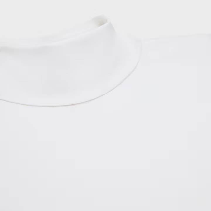 Celine High Neck Top In Athletic Cotton Jersey In White