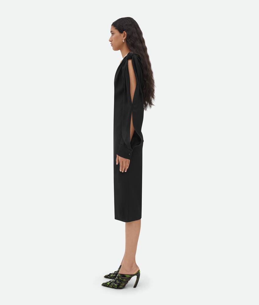 Bottega Veneta Viscose Midi Dress In Black