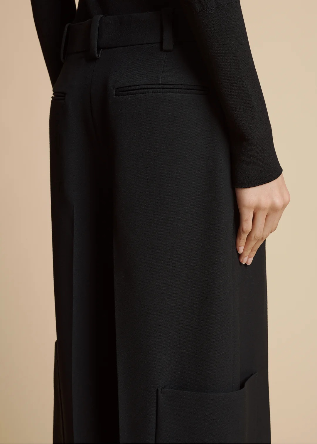 Khaite High-waist Design Casual Pants In Black