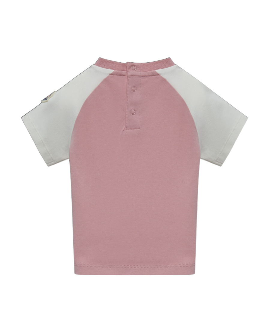 Moncler Cartoon-print Raglan-sleeve T-shirt In Pink
