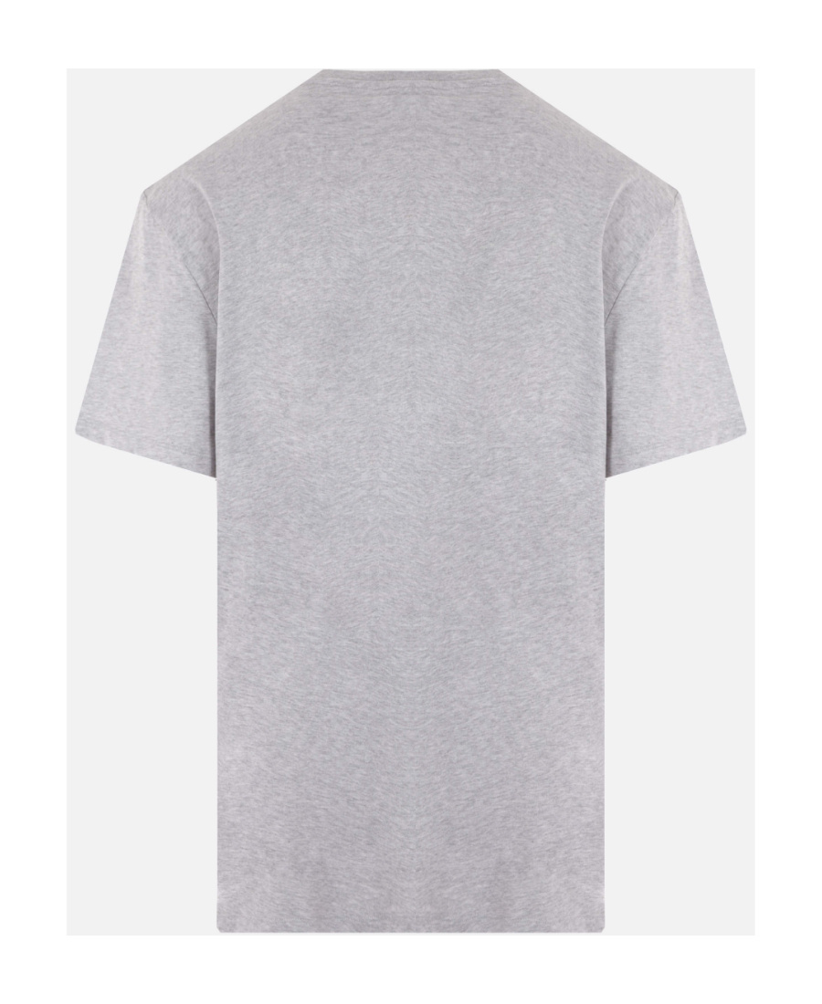 Alexander Mcqueen Organic Cotton T-shirt With Logo Detail In Gray