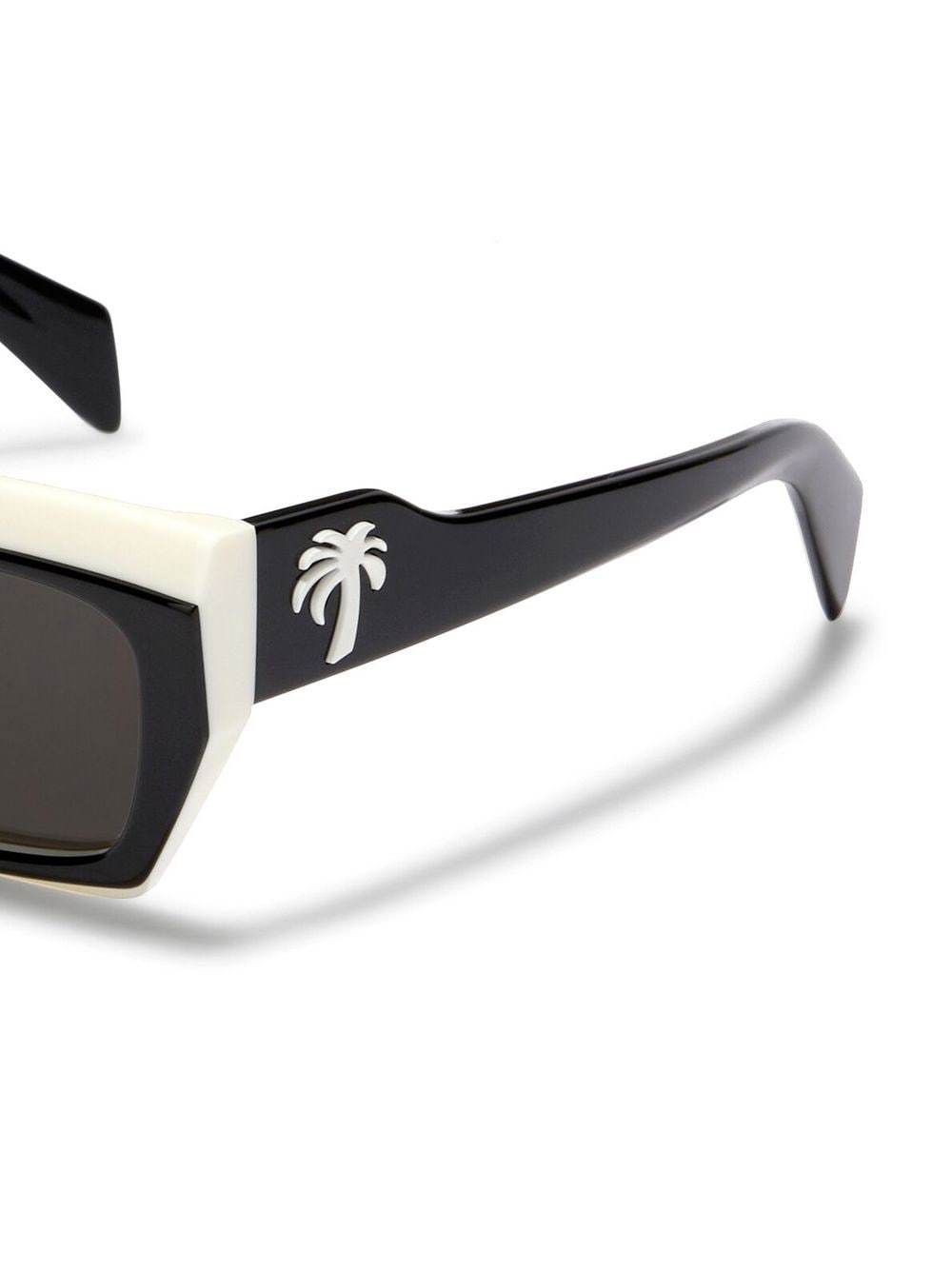 Palm Angels Empire Two-tone Sunglasses In Black