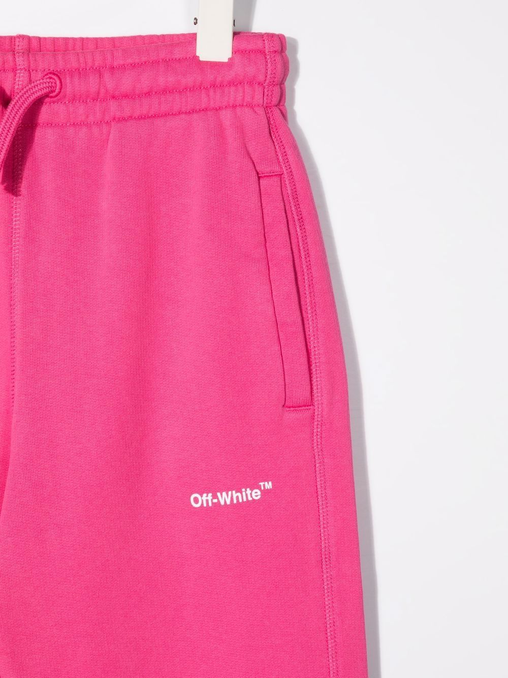 Off-white Logo-print Drawstring Tracksuit Bottoms In Pink
