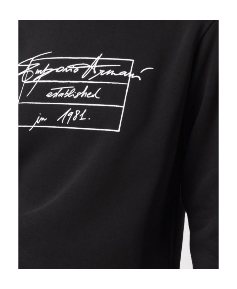 EMPORIO ARMANI LOGO-PRINT LONG-SLEEVE SWEATSHIRT