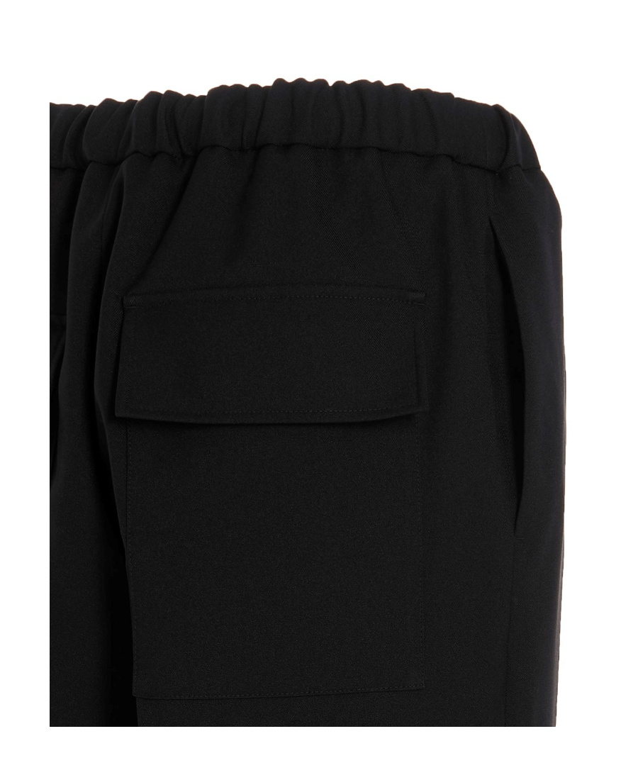 Jil Sander Wool Joggers With Elastic Waistband And Ribbed Cuffs In Black