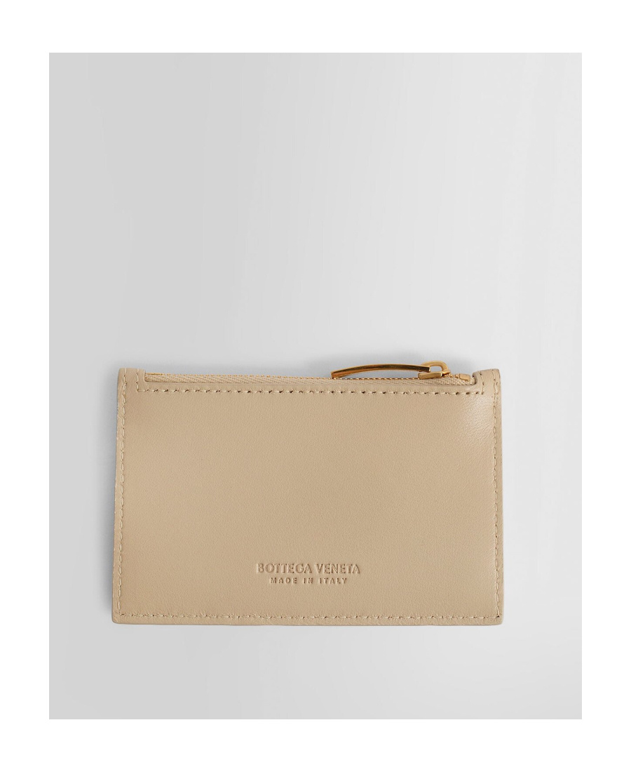 Bottega Veneta Intrecciato Braided Zipper Clip In Nude