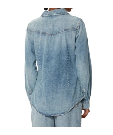 Tommy Hilfiger Long-sleeved Denim Shirt In Blue